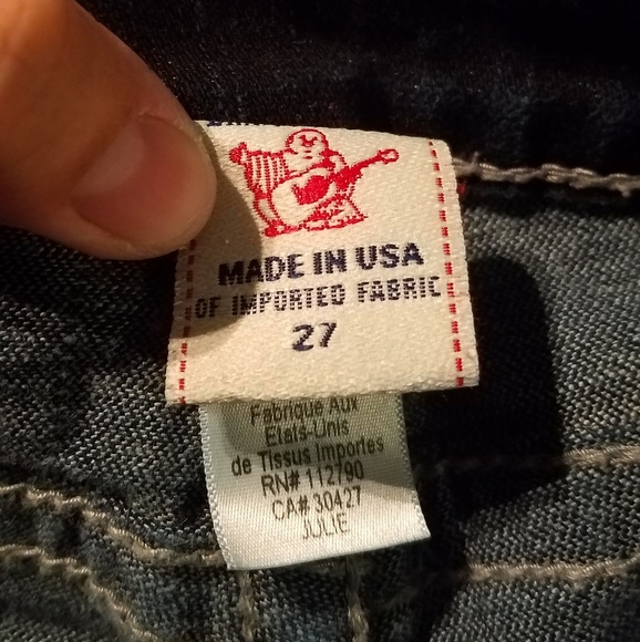 True Religion Womens Julie Flap Pocket Jewel Jeans - Picture 7 of 8